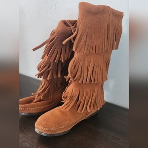 Minnetonka Fringe Boots